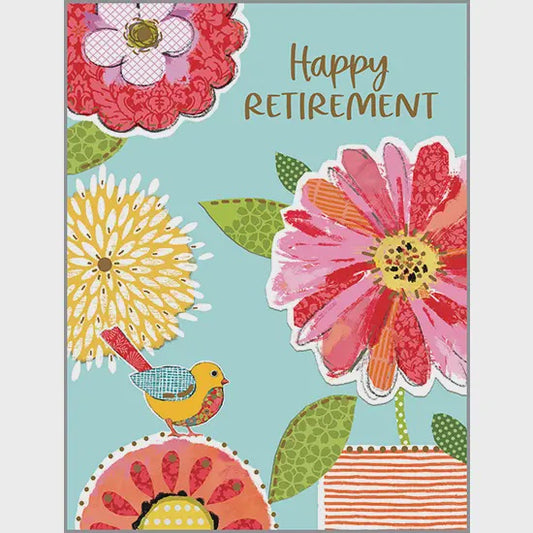 Happy Retirement Blooms Greeting Card