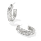 Holland Hoop Earrings Vintage Silver White Crystal