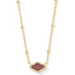 Mini Abbie Satellite Short Pendant Necklace Gold Cranberry Illusion