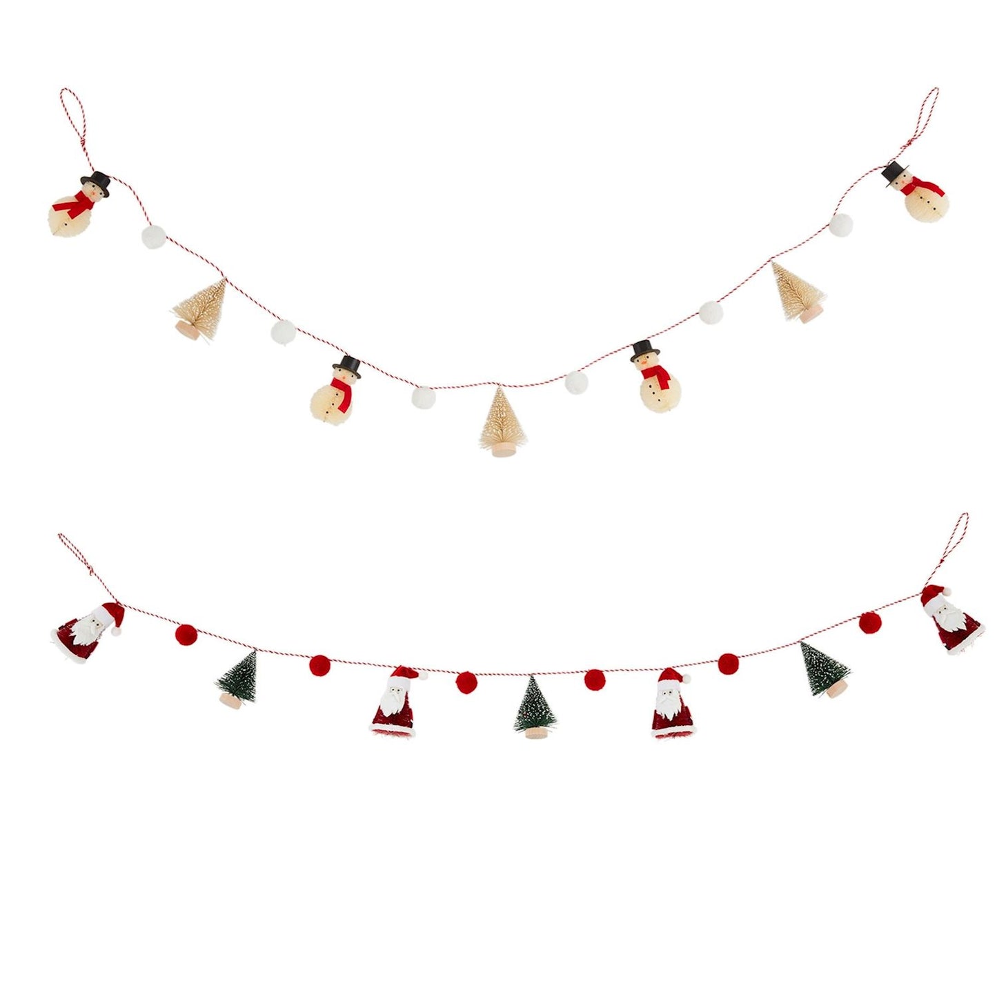 Christmas Bottlebrush Tree Garland