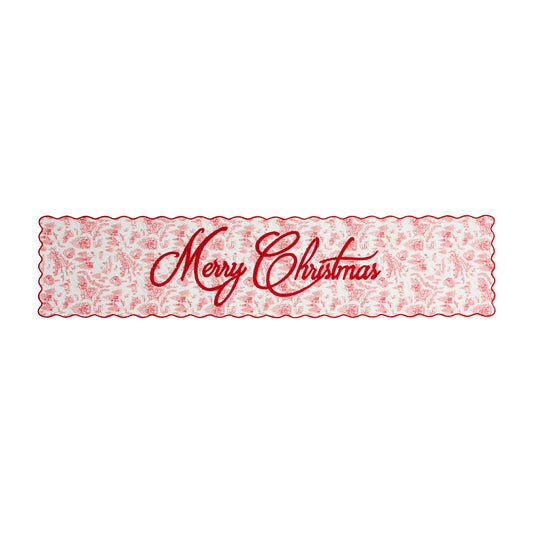 Christmas Toile Table Runner