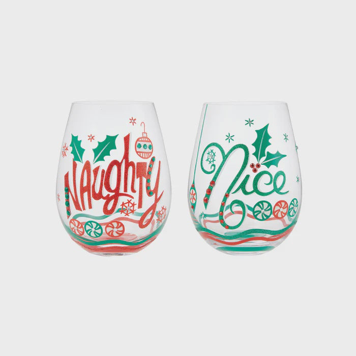 Naughty & Nice Stemless Set