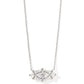 Lindy Rae Elisa Short Pendant Necklace Silver White Crystal