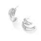 Liana Double Hoop Earrings Silver