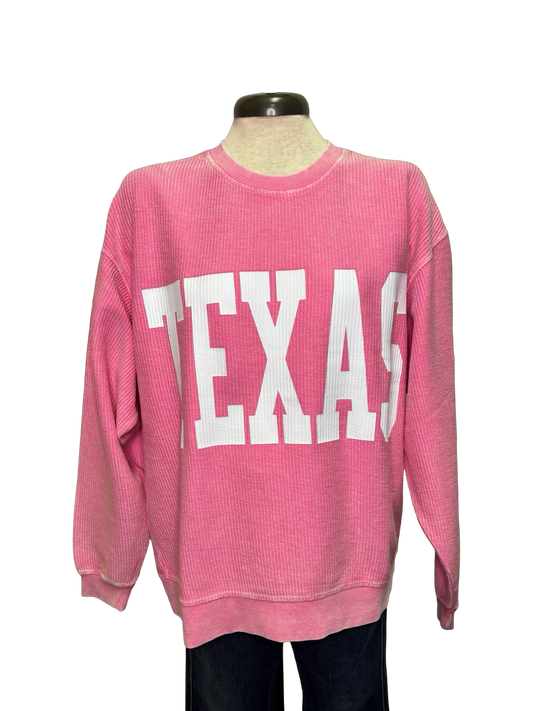 TEXAS Graphic Crewneck Pink