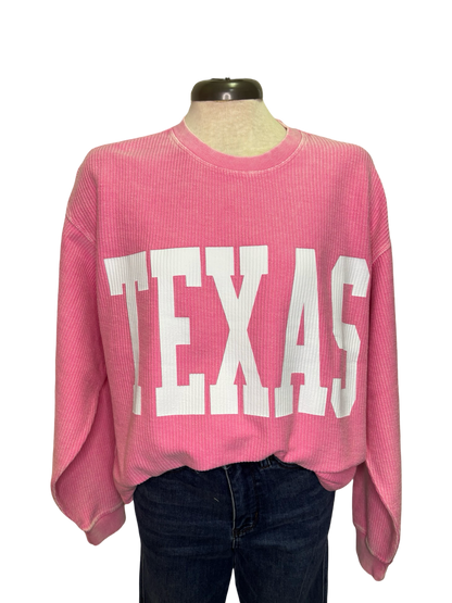 TEXAS Graphic Crewneck Pink