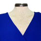 Breezy Short Sleeve V Neck Blouse Royal Blue