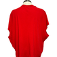 Notched Neckline Dolman Top Tomato