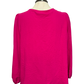 V Neck Long Sleeve Blouse Hot Pink