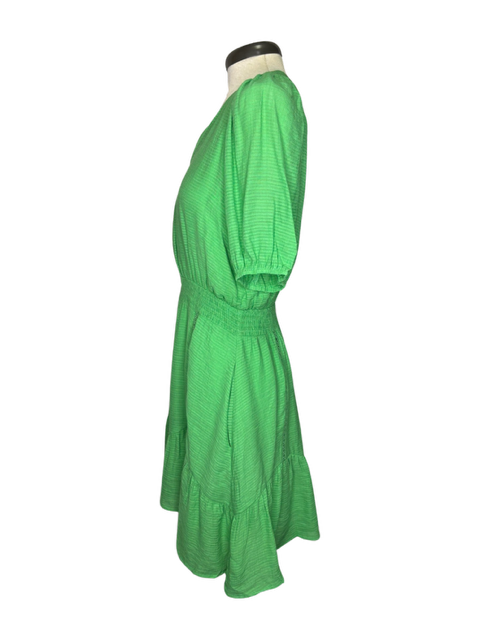 Trim Cinch Waist Dress Evergreen