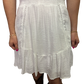 Trim Cinch Waist Dress White