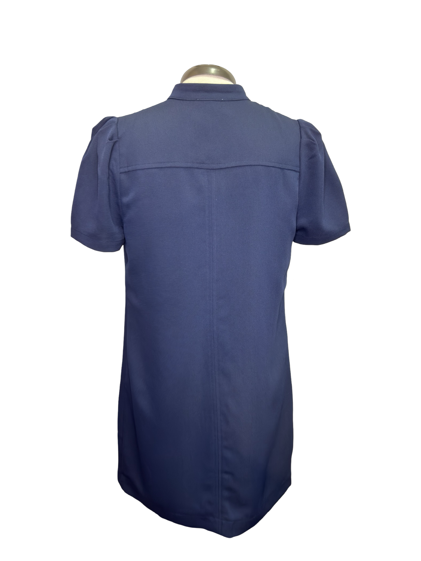 Navy Short Sleeve Chemise Dress