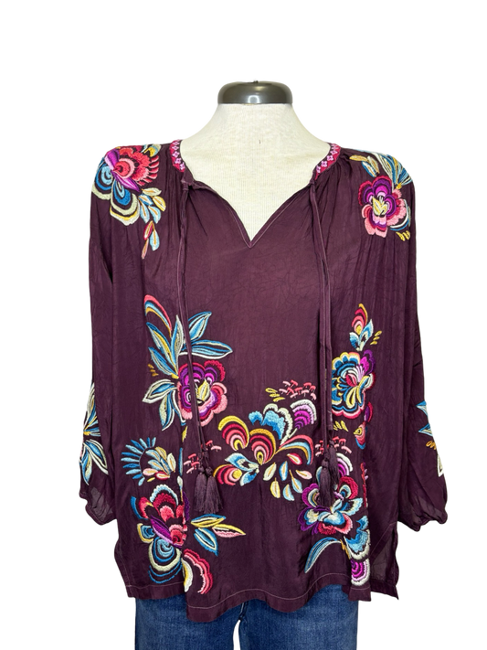 Nemma Embroidered Blouse Fig