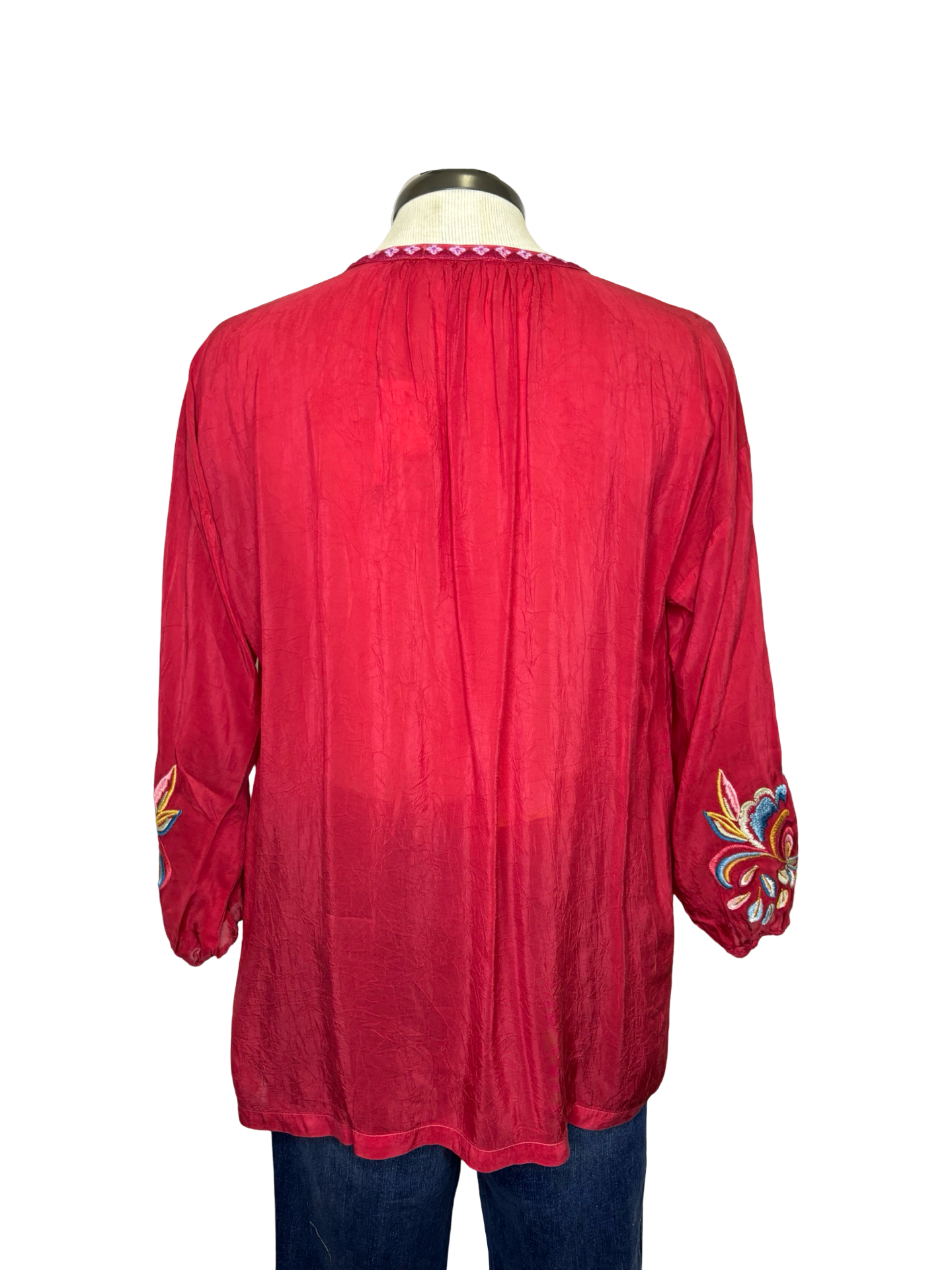 Nemma Embroidered Blouse Savvy Red