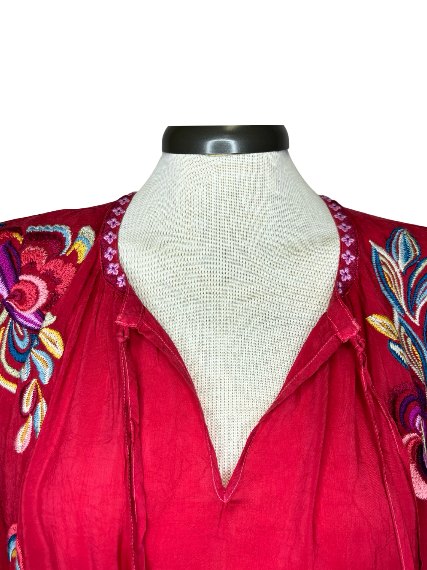 Nemma Embroidered Blouse Savvy Red