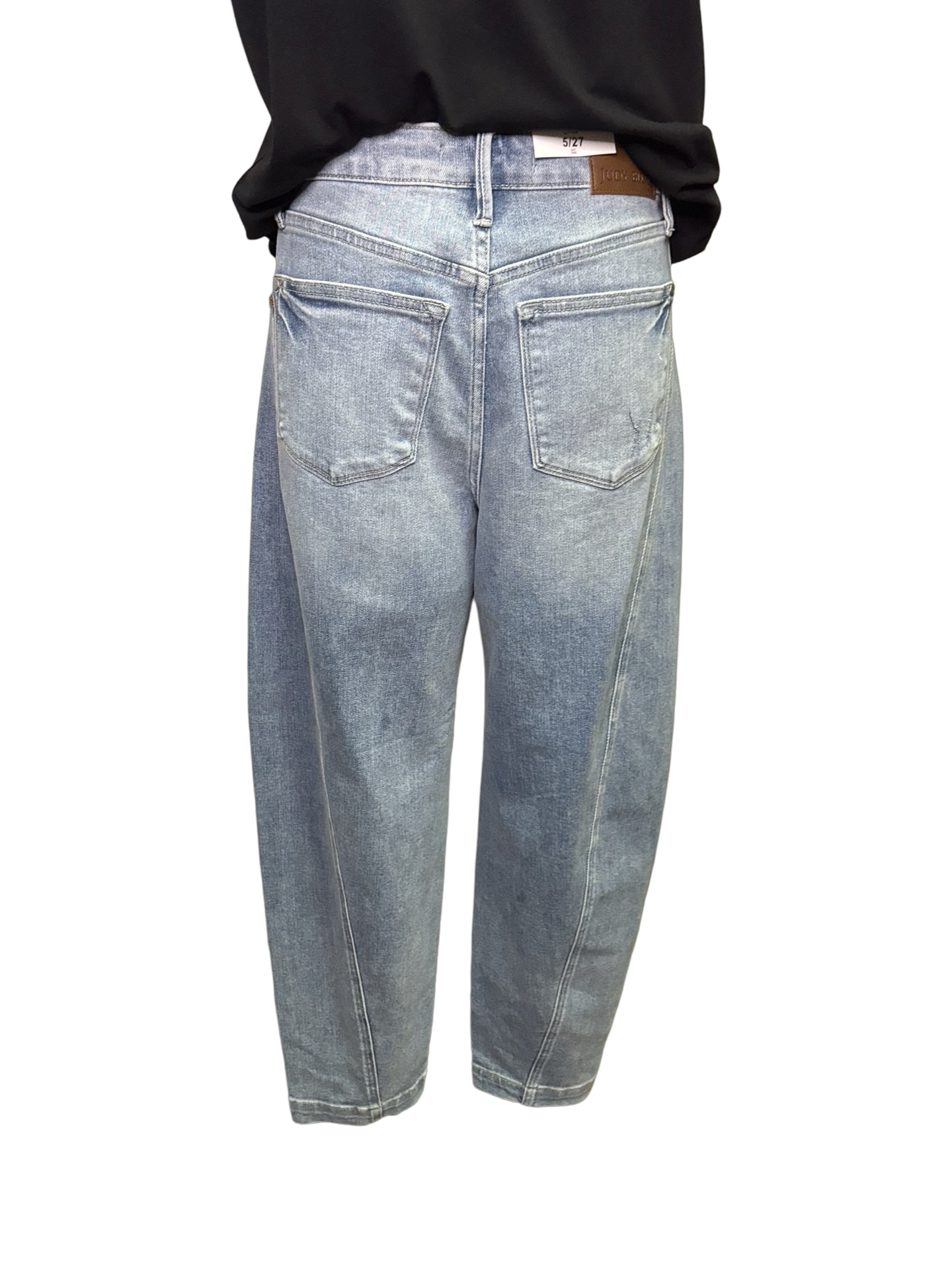 Judy Blue HW Side Panel Barrel Leg Jeans