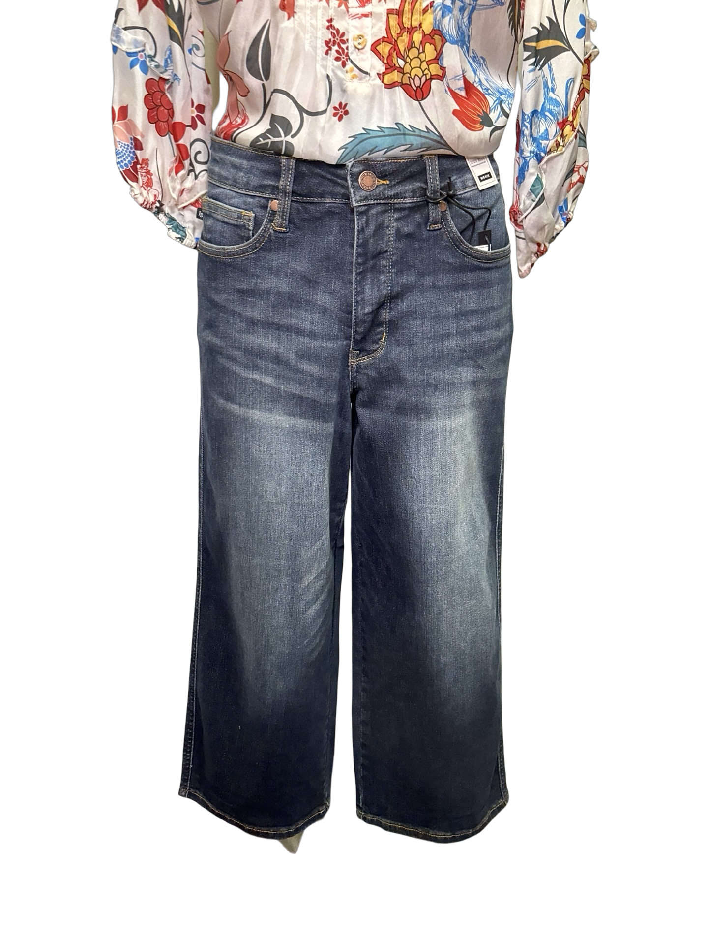 Judy Blue MR Tummy Control Crop Wide Leg Jeans