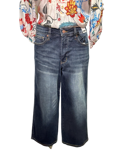 Judy Blue MR Tummy Control Crop Wide Leg Jeans