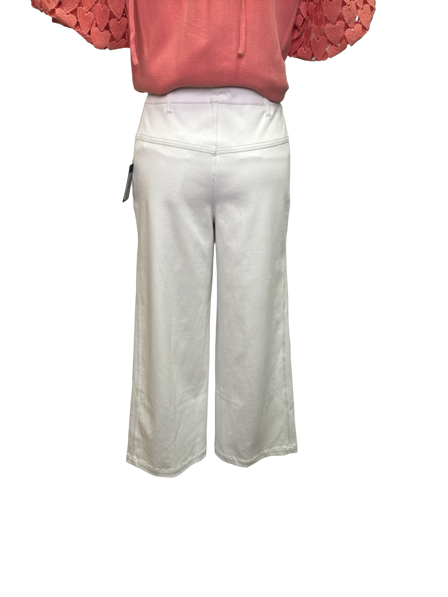 Layton Wide Leg Crop White