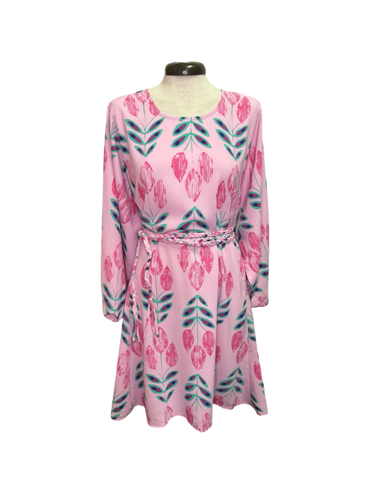 Dutton Flounce Dress Pink One Size