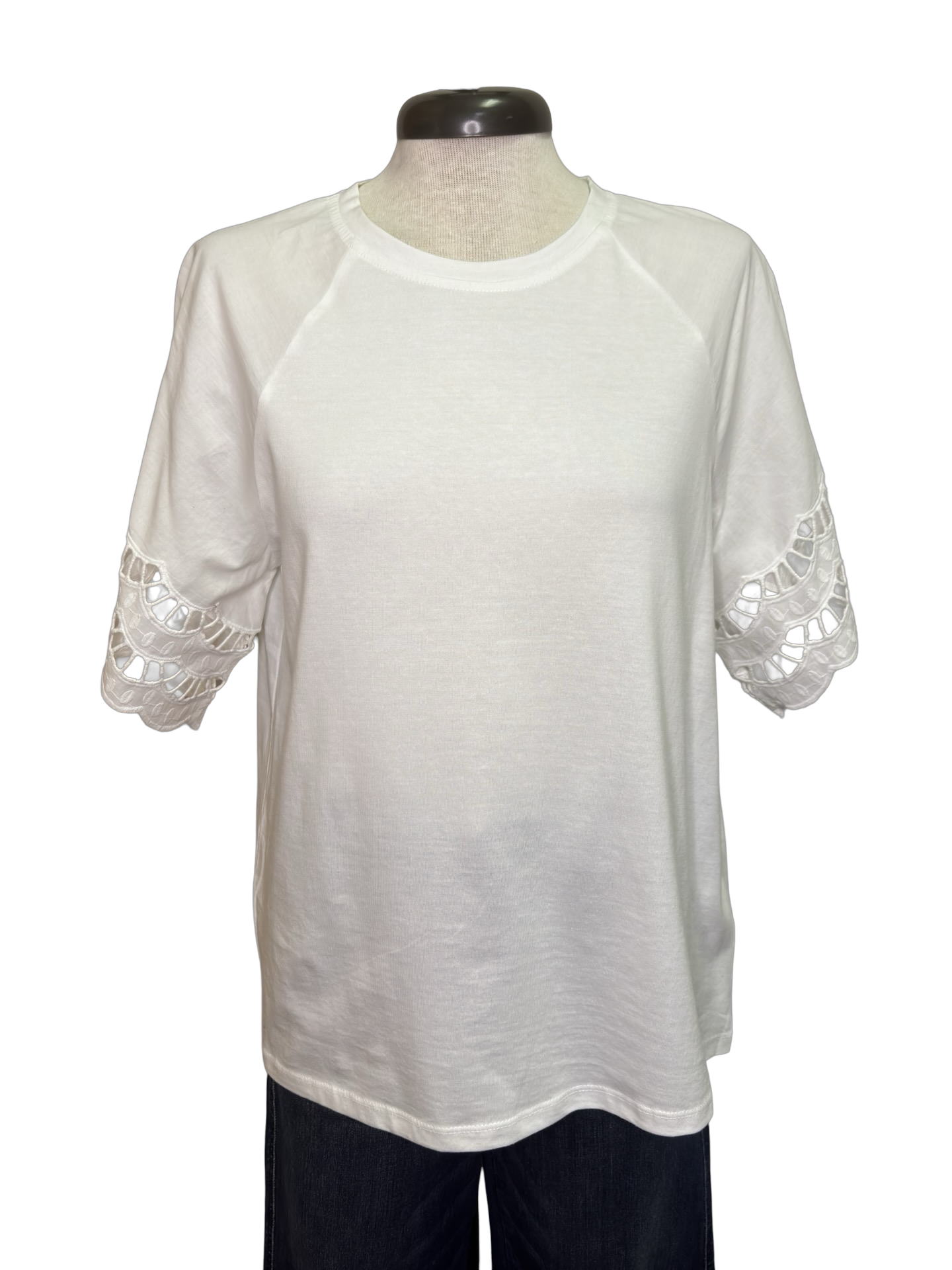 Levy Eyelet T-Shirt White