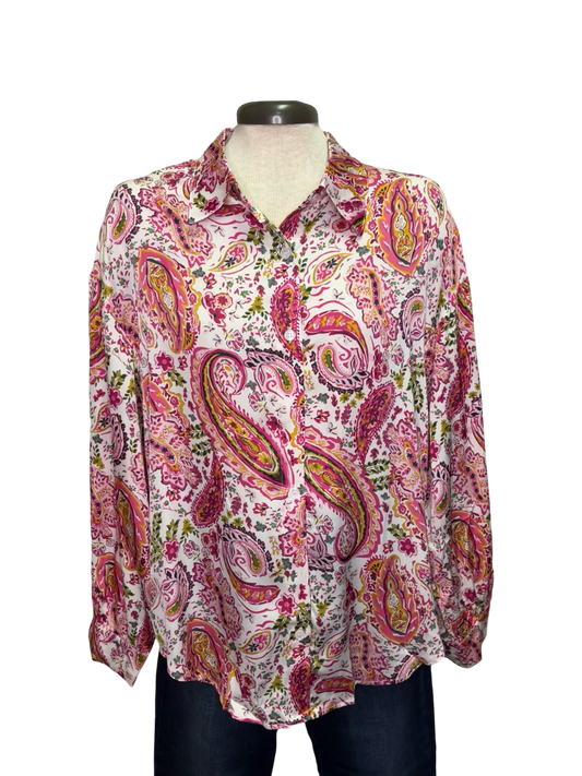 Pink Paisley Blouse