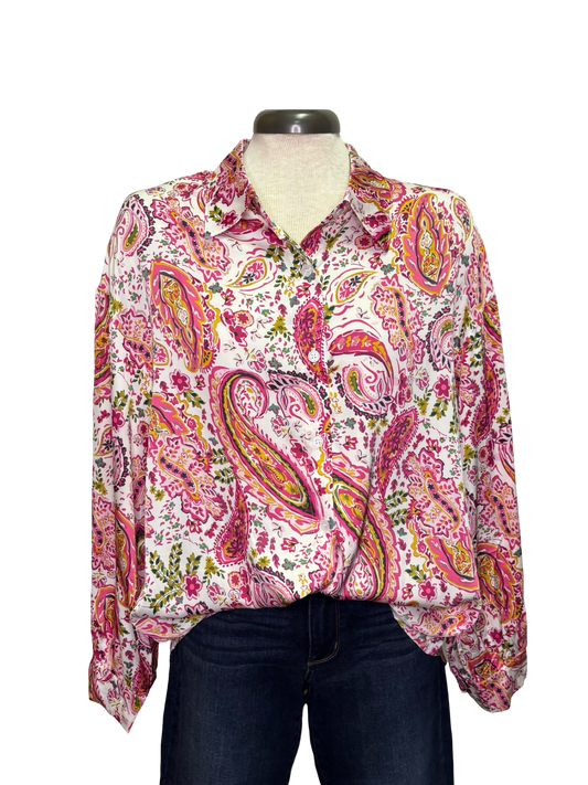 Pink Paisley Blouse