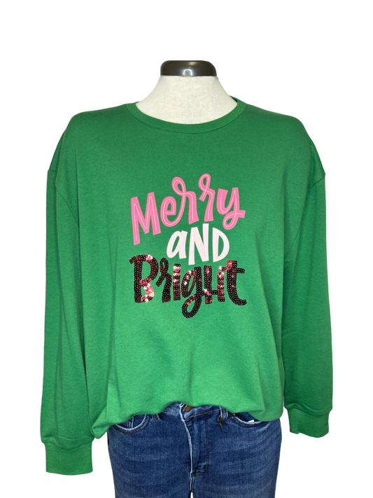 Merry & Bright Sequin Sweatshirt