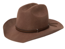 Wool Felt Cattleman's Crease Women's Hat Brown