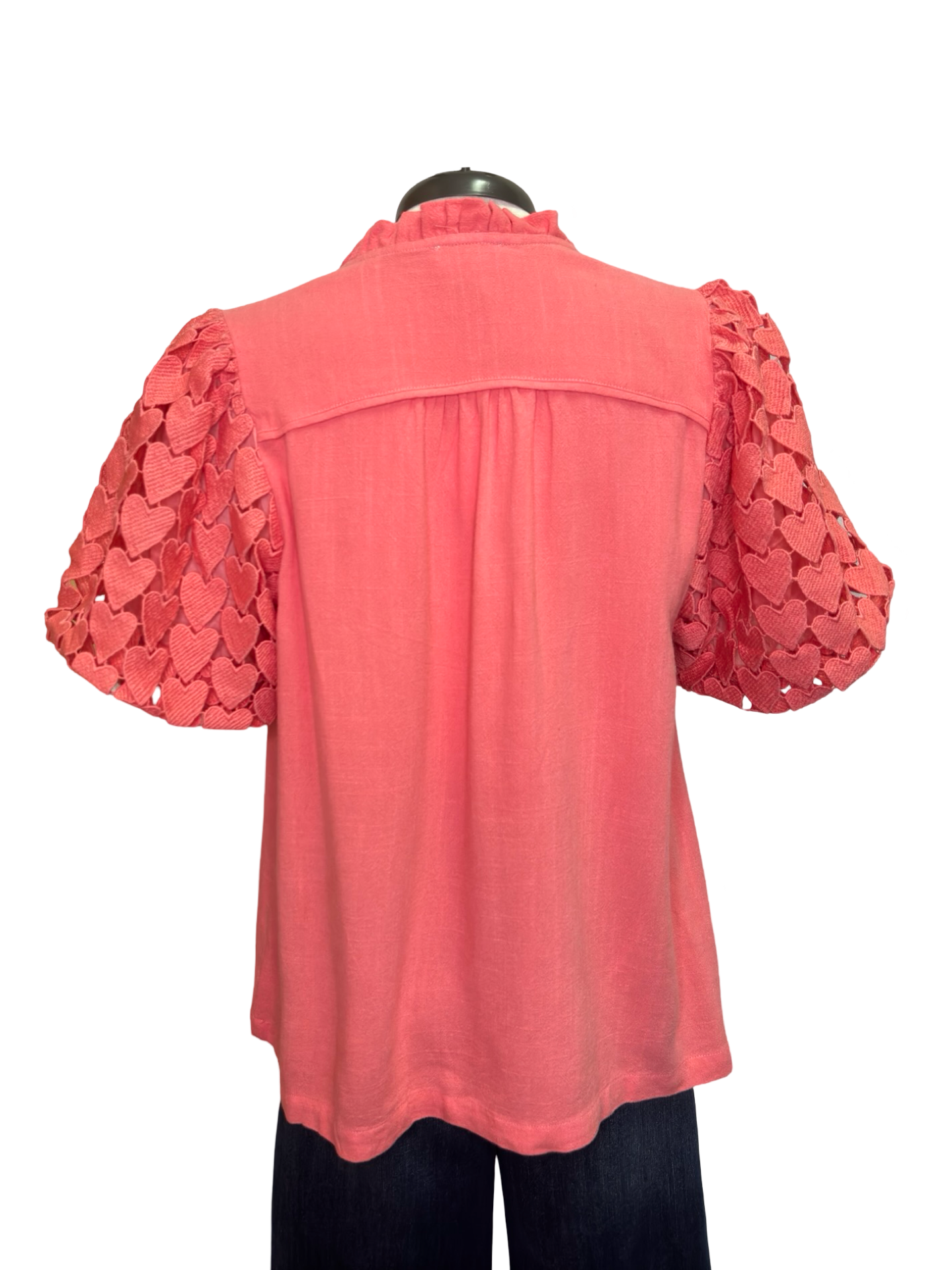 Hearts Aflutter Top Coral