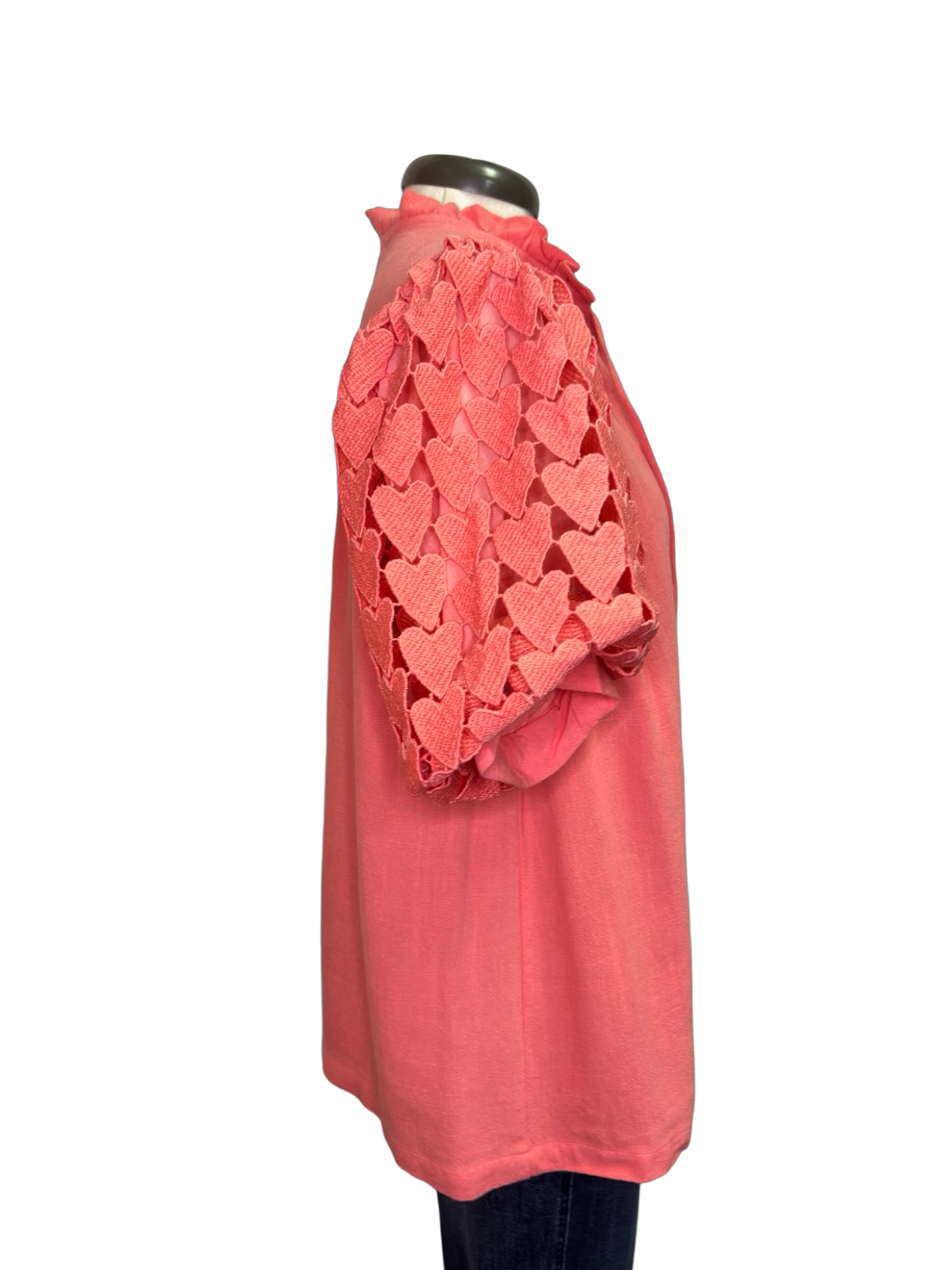 Hearts Aflutter Top Coral