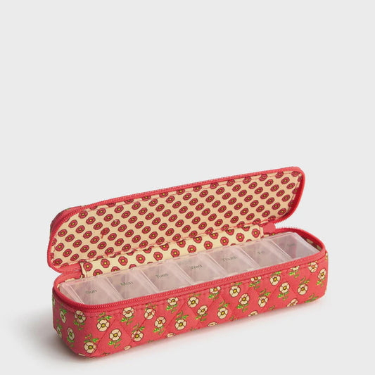 Vera Bradley Travel Pill Case Tiny Poppies