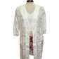 Floral Sheer Robe White