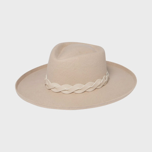 Mountain Top Felt Fedora Beige