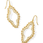 Abbie Beaded Open Frame Earrings Gold