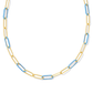 Ainsley Convertible Chain Necklace Gold Lt Blue Enamel