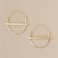 Refined Earring Saturn Hoop Gold