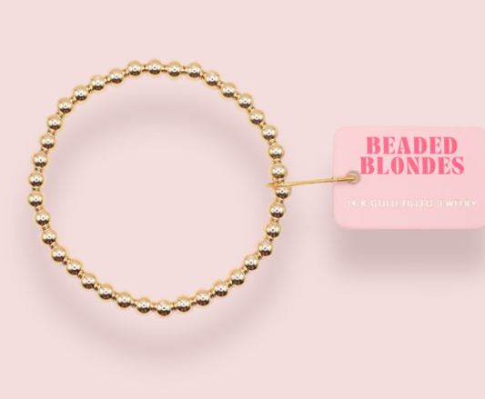 BB Gold 5MM Beaded Bracelet