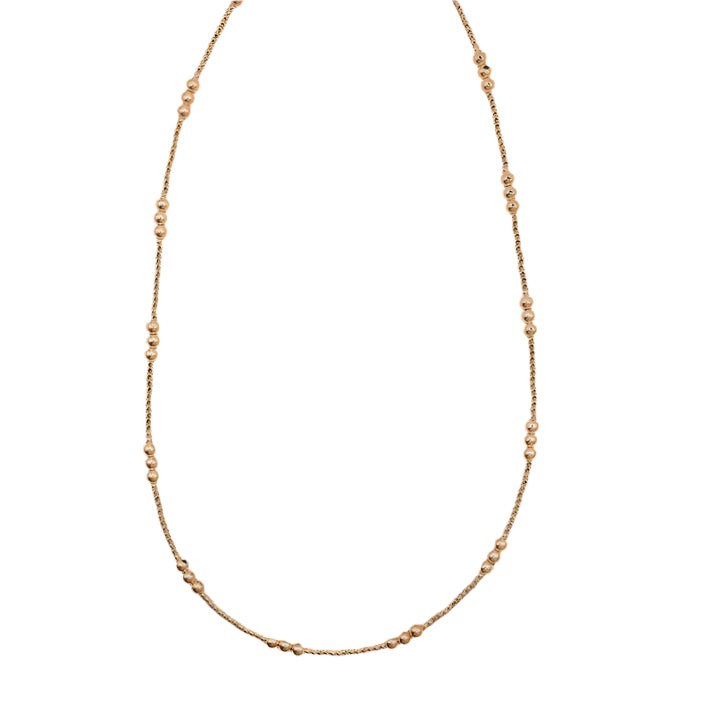 BB ILY Gold Beaded 18 inch Necklace