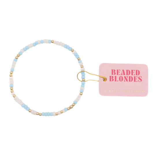 BB Pastel Blue & White Sprinkle Bracelet