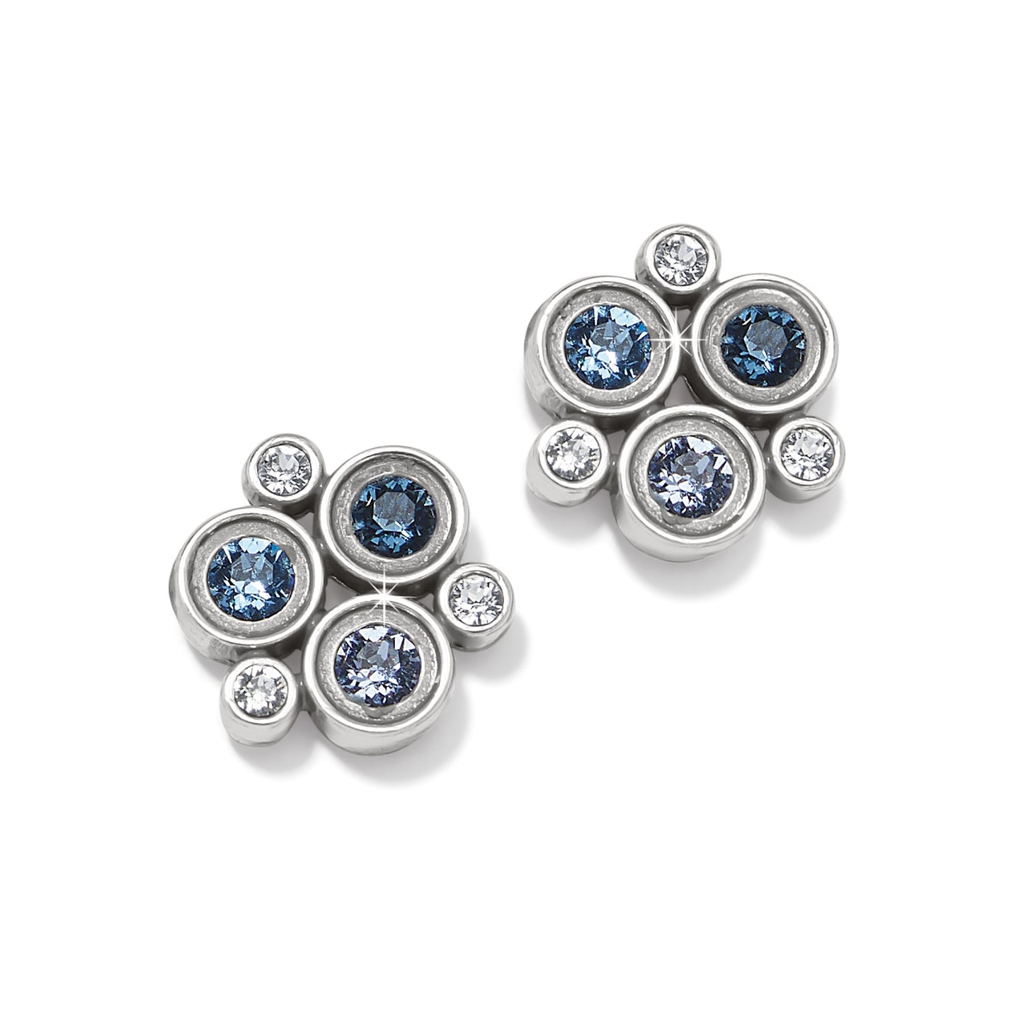 Constella Cluster Post Earrings Silver/Blues