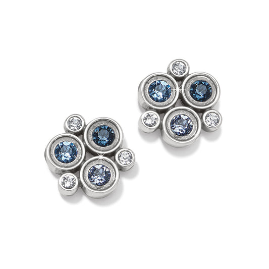 Constella Cluster Post Earrings Silver/Blues