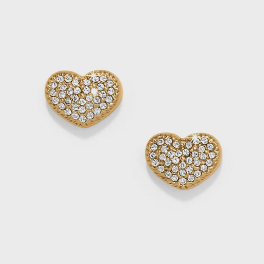 Illumina Celeste Heart Post Earrings Gold