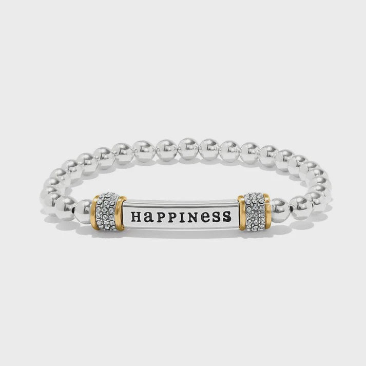 Meridian Happiness Two Tone Stretch Bracelet