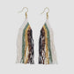 Brittany Waterfall Stripes Beaded Earrings Safari