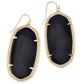 Danielle Statement Earrings Gold Black