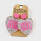 Conversation Heart Dangle Earrings XOXO