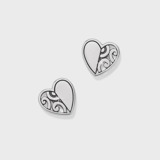 Deco Heart Mini Post Earrings