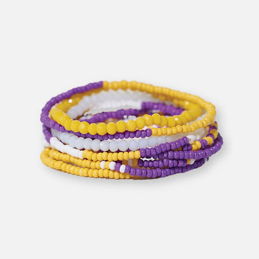 Sage Block Bracelet Yellow+Purple