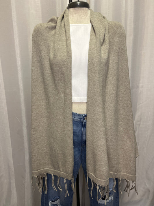 Taupe Cardigan Wrap